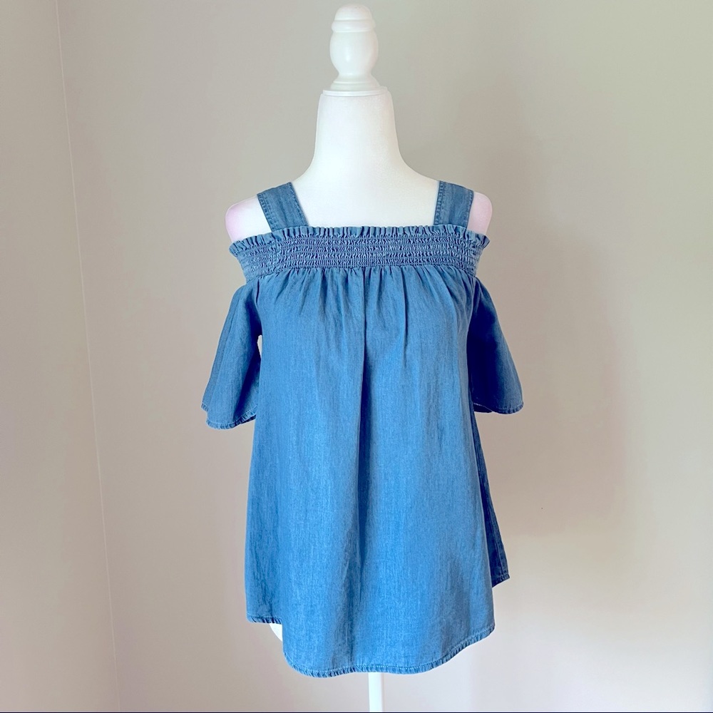 BeachLunchLounge Denim Top Blouse